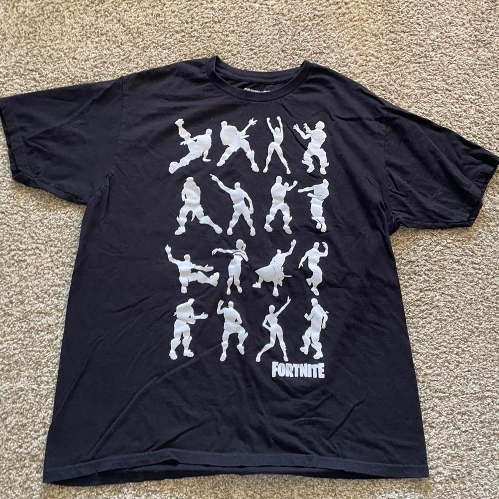 Fortnite Gamer Graphic Y2K  Tshirt Black Indie Sleeze XL Streetwear Casual